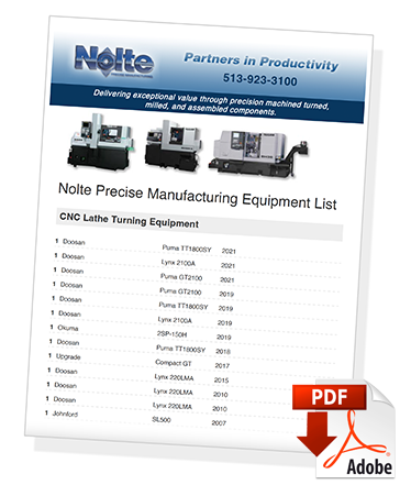 Image of Precision Manufacturing Equipment List PDF