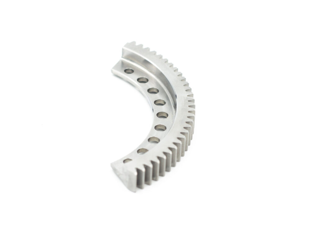 Aerospace parts example: Meggitt Q0659 Segment gear aerospace part 2